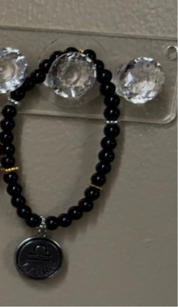 Black zodiac sign bracelet